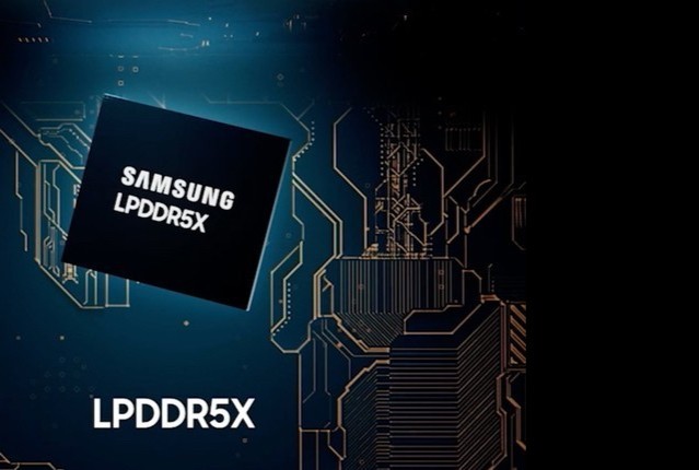 Samsung's latest LPDDR5X DRAM memory chip
